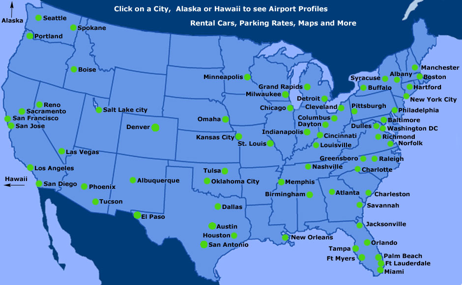 United States Map With Airports